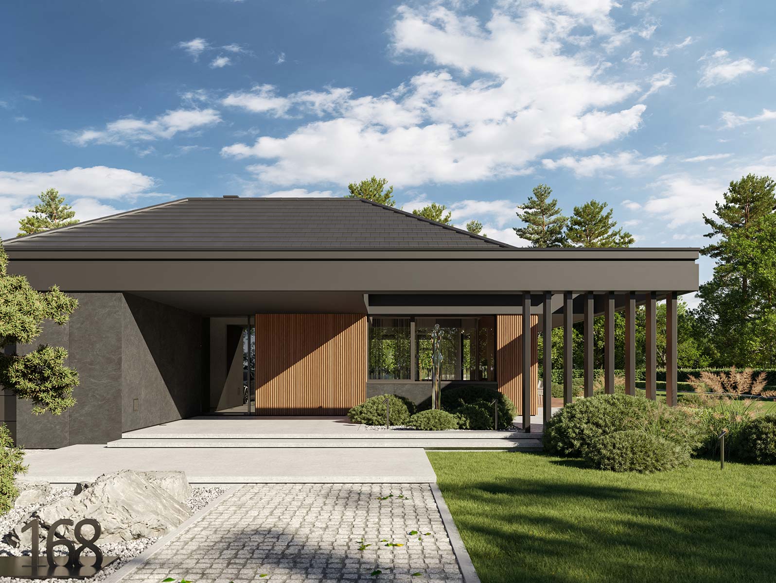 Najlepsze projekty domów parterowych - HOMEKONCEPT 168.