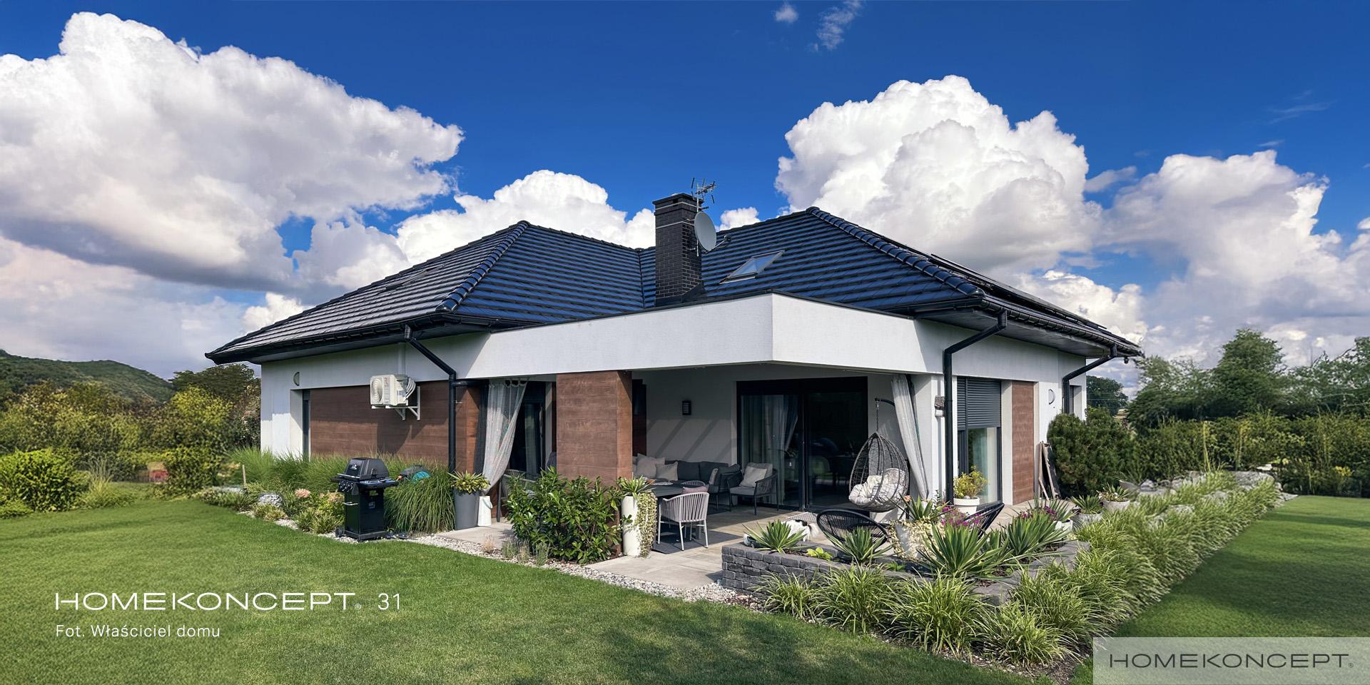 Realizacja projektu domu parterowego homekoncept 31.