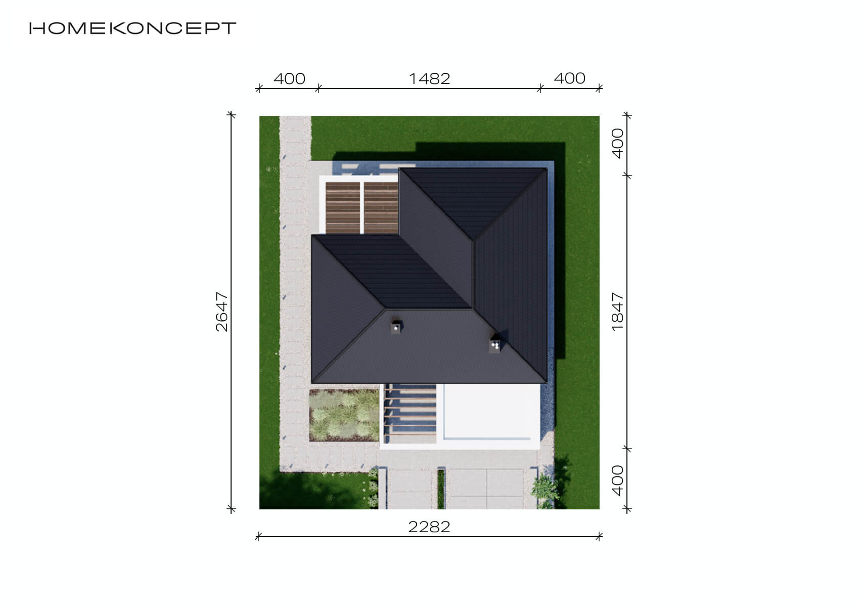 Projekt domu jednorodzinnego homekoncept 43 - analiza działki.