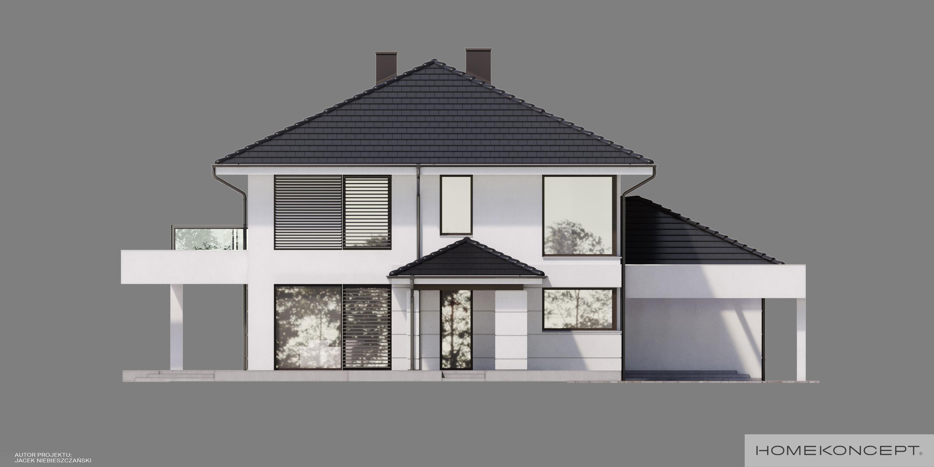 Projekt domu HOMEKONCEPT 64 – elewacja boczna