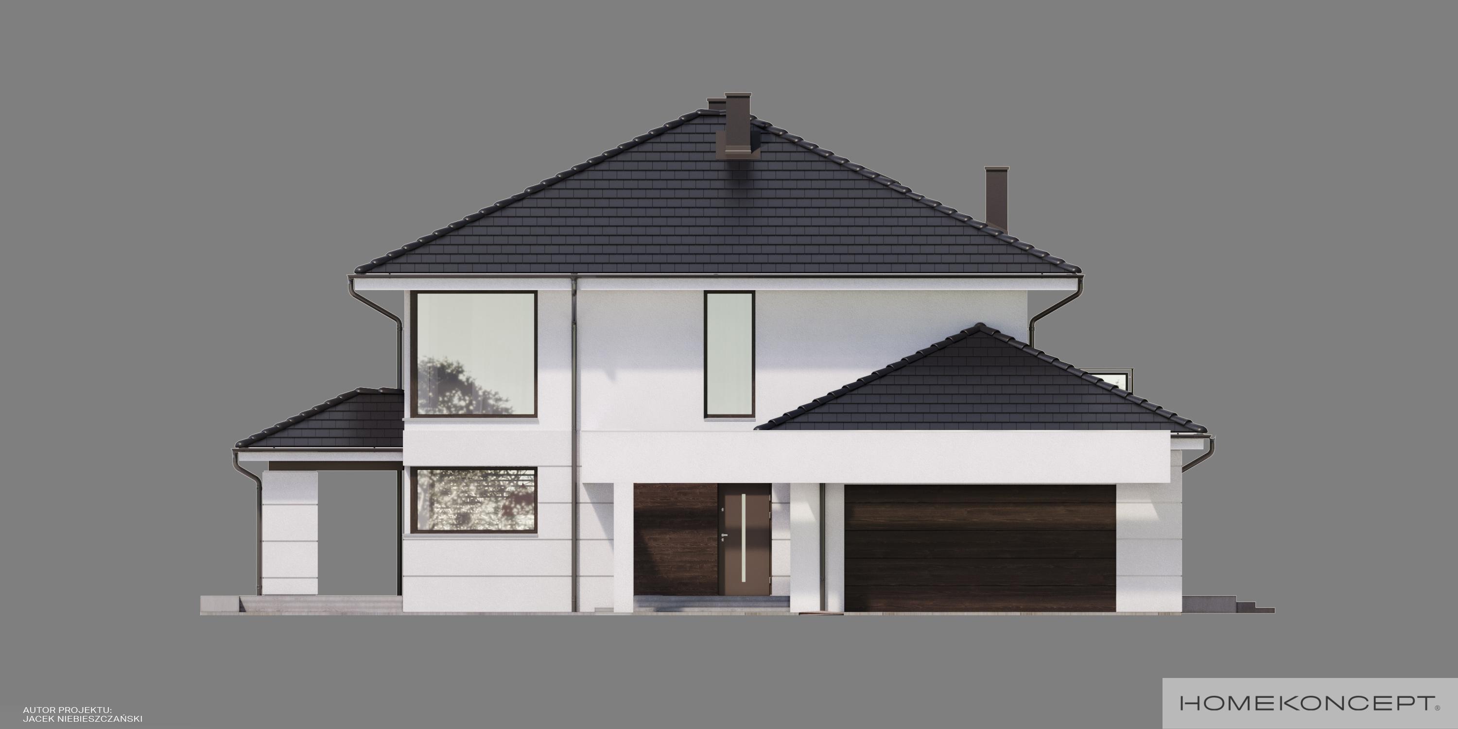 Gotowy projekt domu HOMEKONCEPT 64 – elewacja frontowa