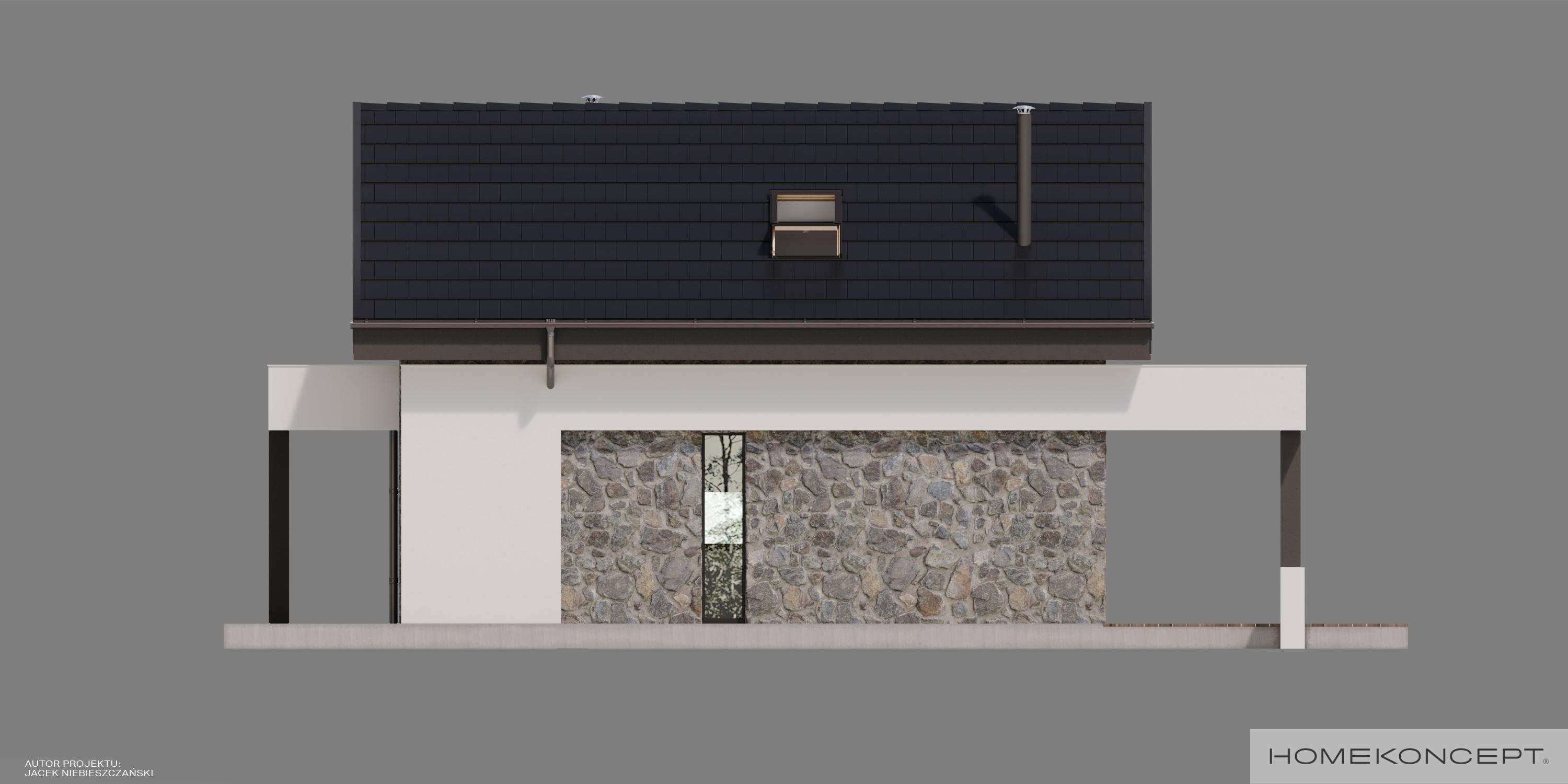 Elewacja boczna projektu domu HOMEKONCEPT 65