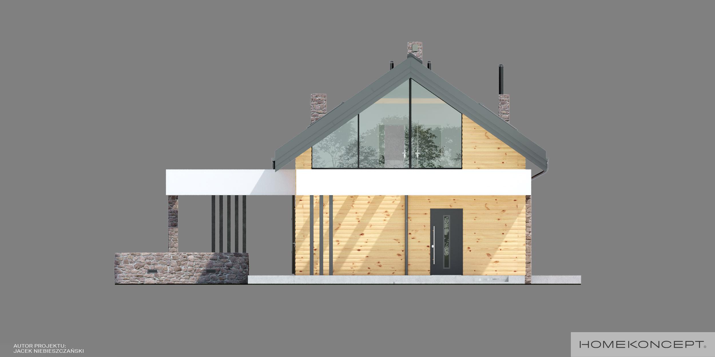 Projekt domu HOMEKONCEPT 66 – elewacja frontowa