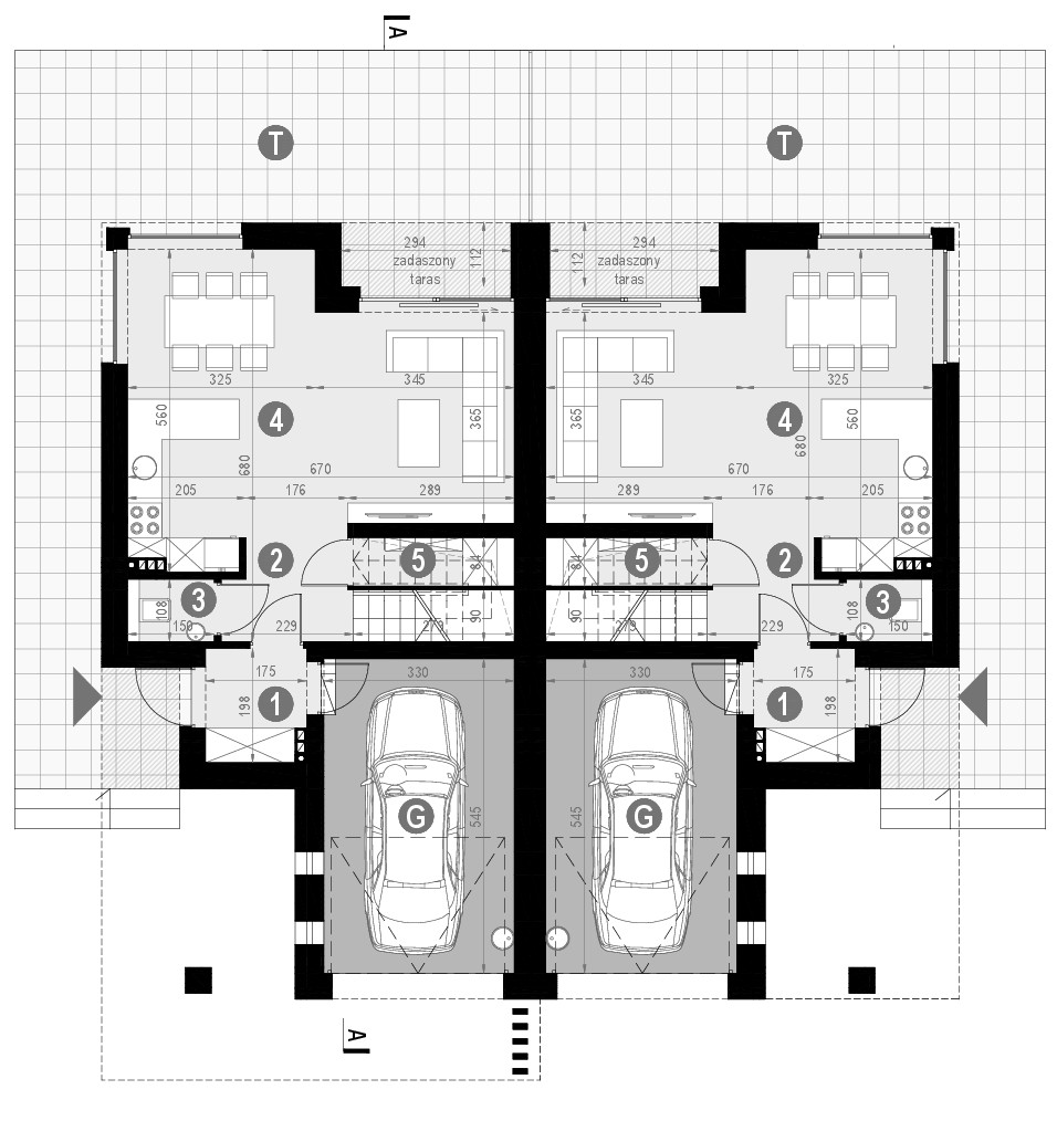 Projekt domu jednorodzinnego homekoncept 75 b - widok parteru.