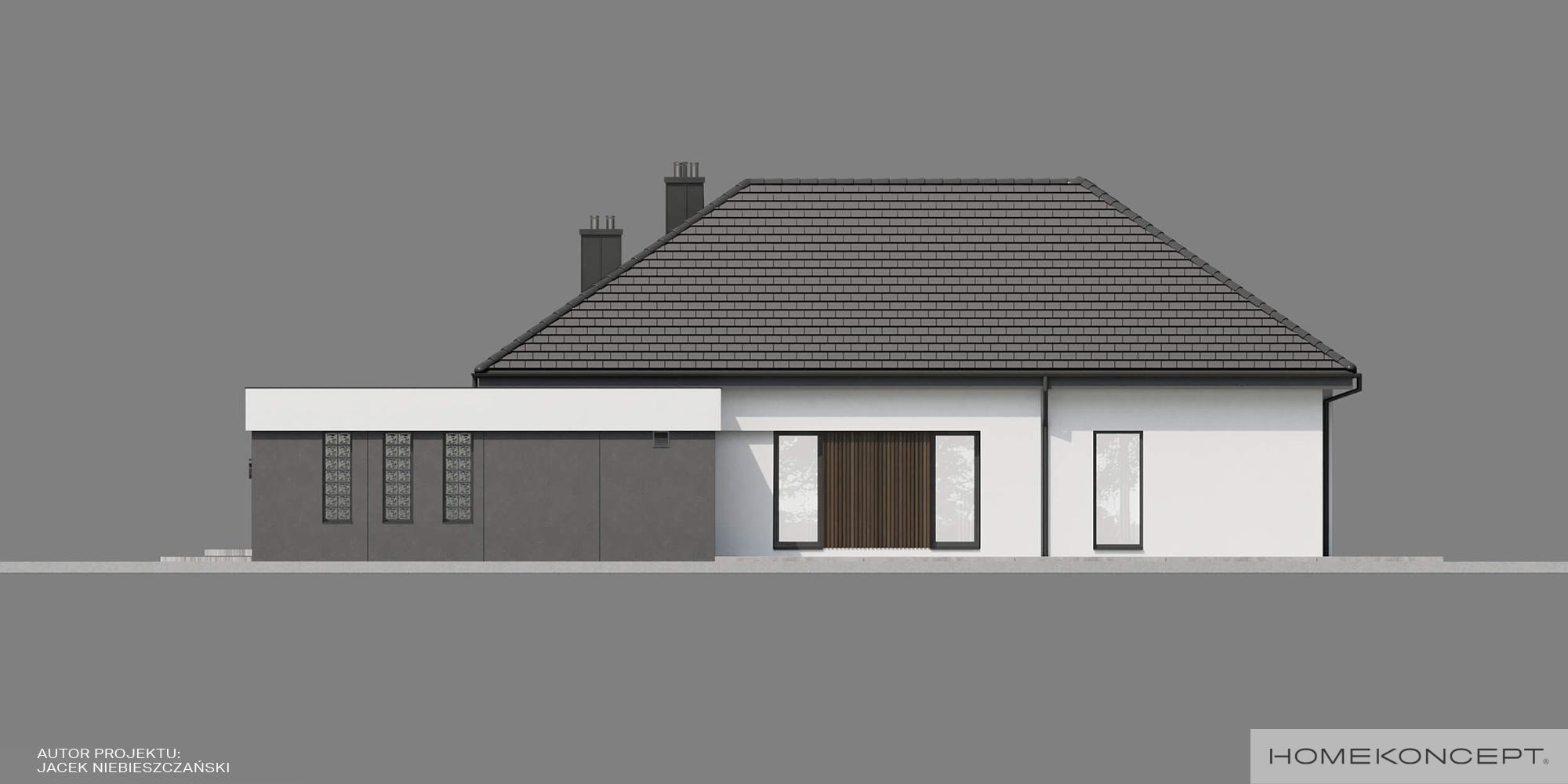 Projekt domu HOMEKONCEPT 26 wariant 4 – elewacja boczna