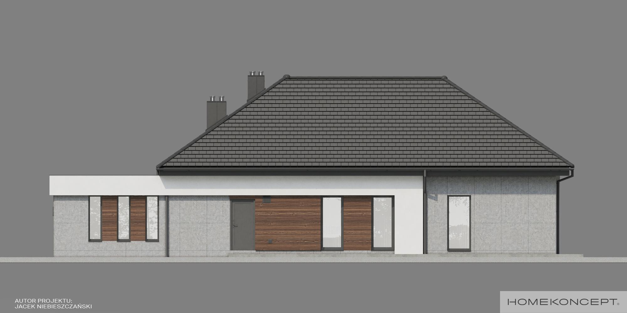 Projekt domu HOMEKONCEPT 26 wariant 3 – elewacja boczna