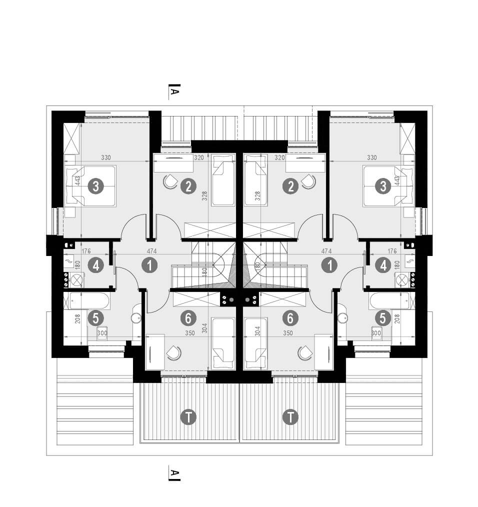 Projekt domu z płaskim dachem homekoncept 52 d - widok poddasza.