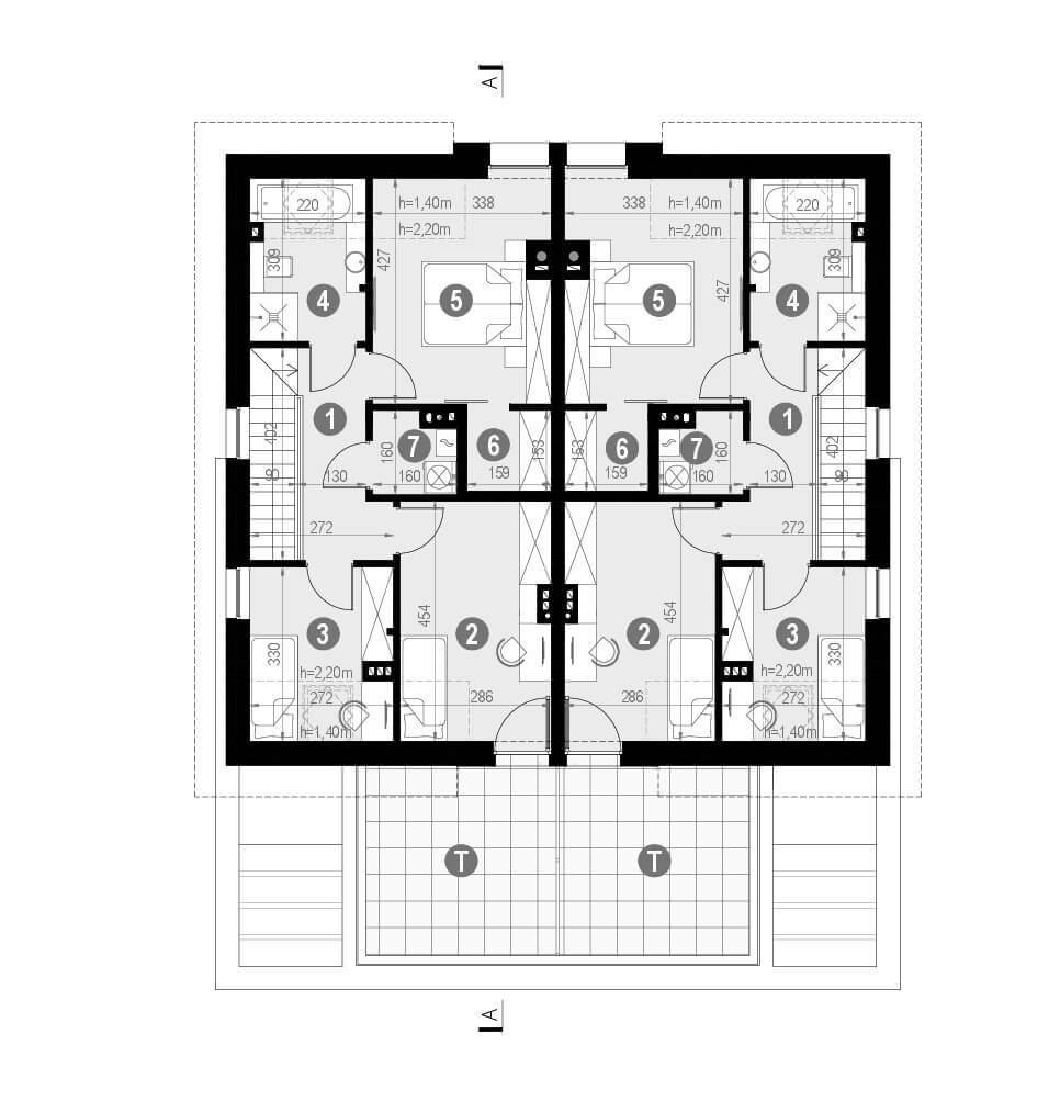 Projekt domu do 100 m2 homekoncept 61 d  - widok powierzchni poddasza.