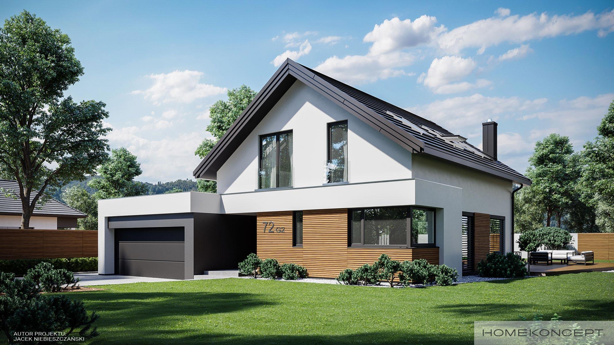 Projekt domu 140 m2 homekoncept 72 g2 - strefa wejściowa.
