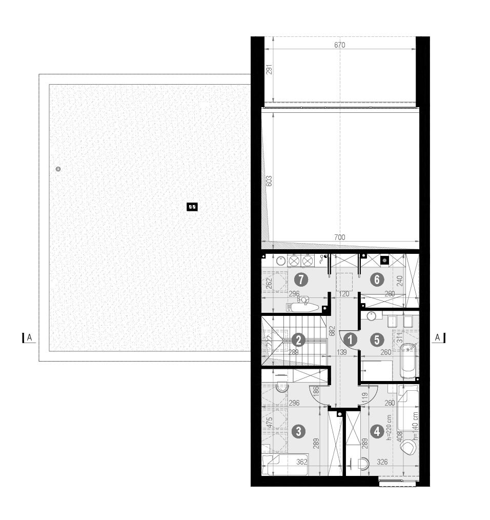 Projekt domu nowoczesnego homekoncept 89 g2 - widok poddasza.