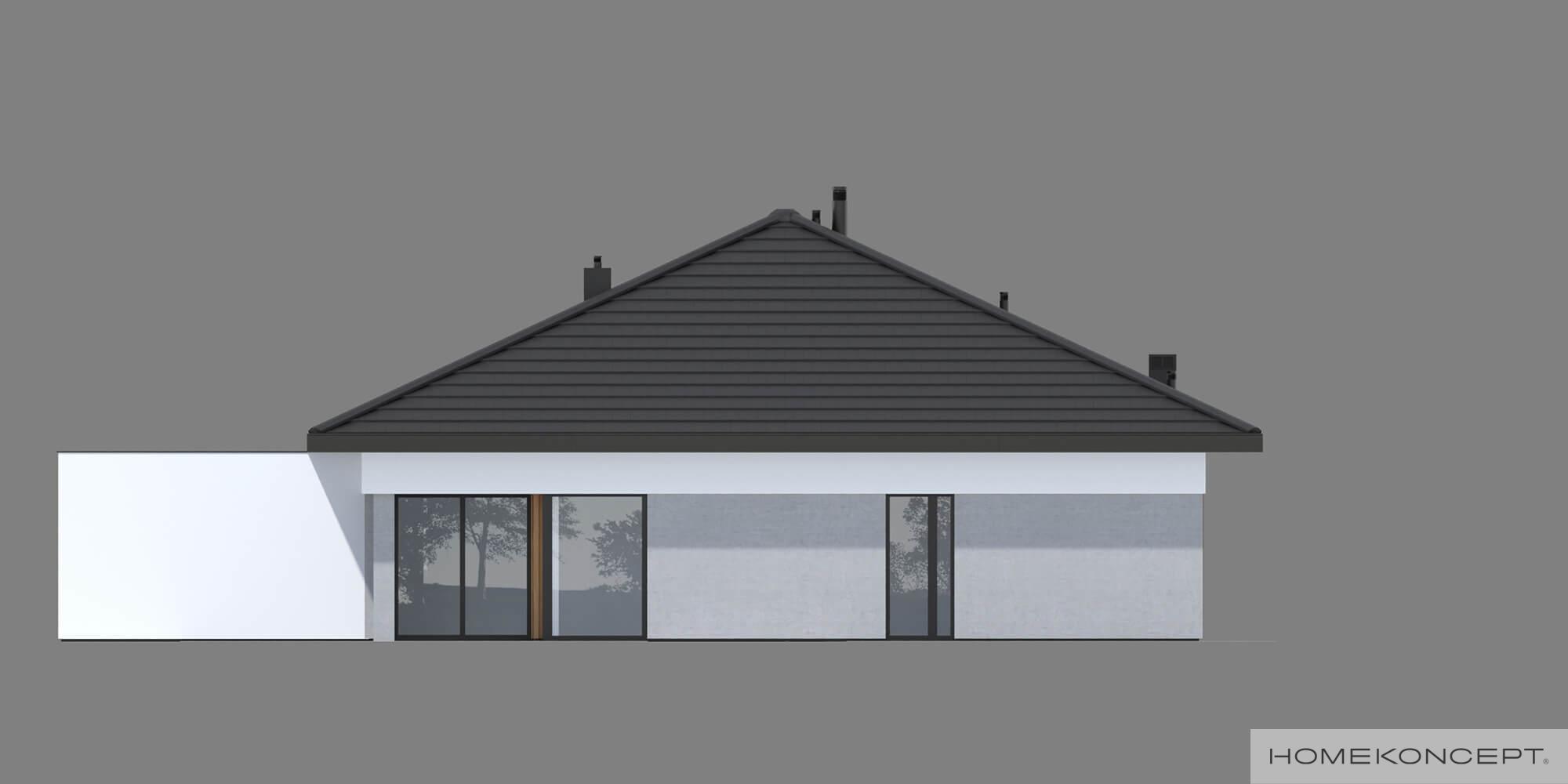 Projekt domu z tarasem homekoncept 97 g2 ytong - widok ogród.