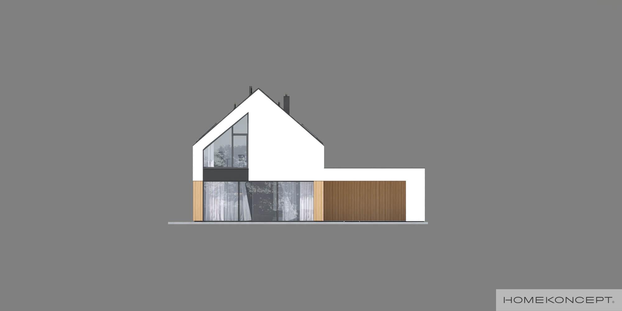Projekt domu z tarasem homekoncept 100 g1 - widok strefy ogrodowej.