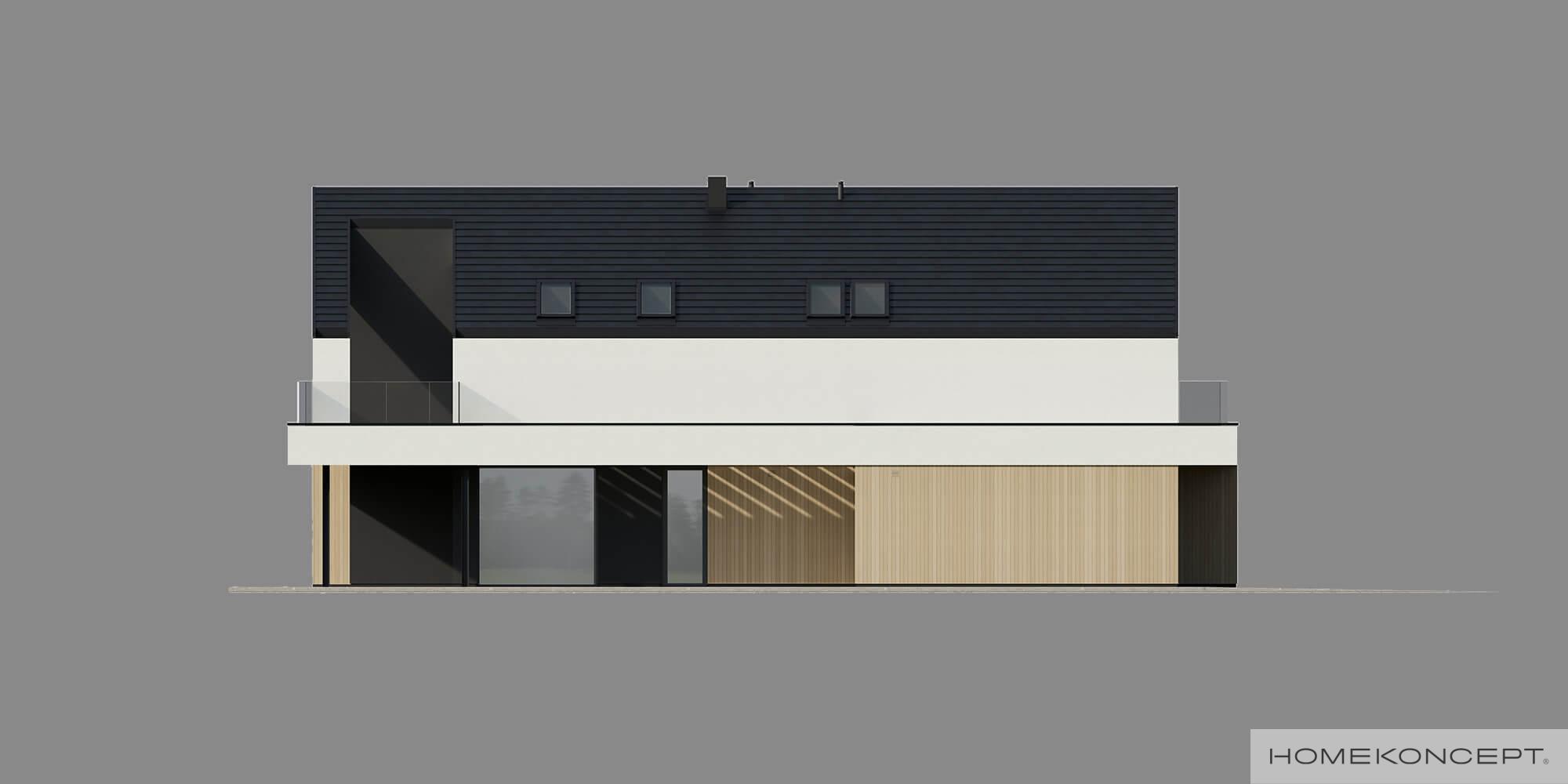 Projekt domu z garażem homekoncept 103 - widok elewacji bocznej.