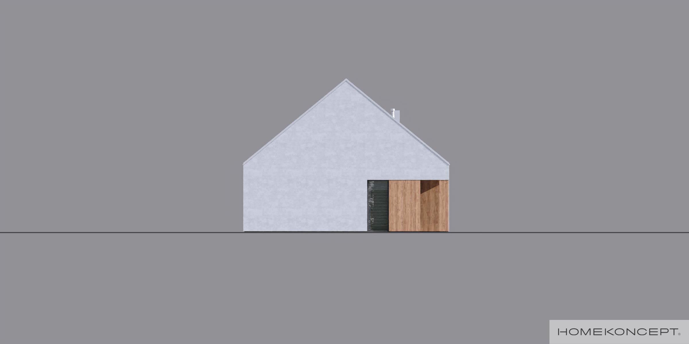 Projekt domu parterowego homekoncept 120 - widok elewacji frontowej.