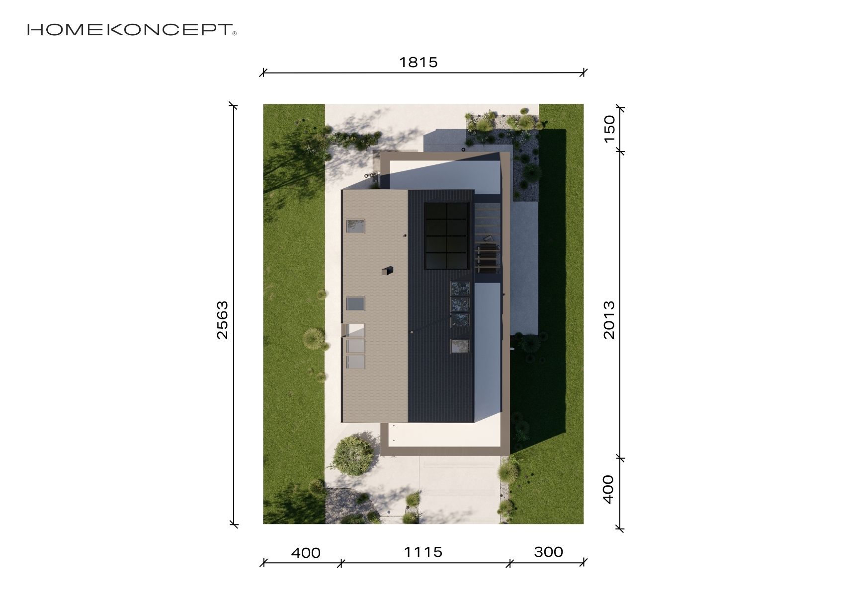 Nowoczesna stodoła projekt homekoncept 130 - analiza działki.
