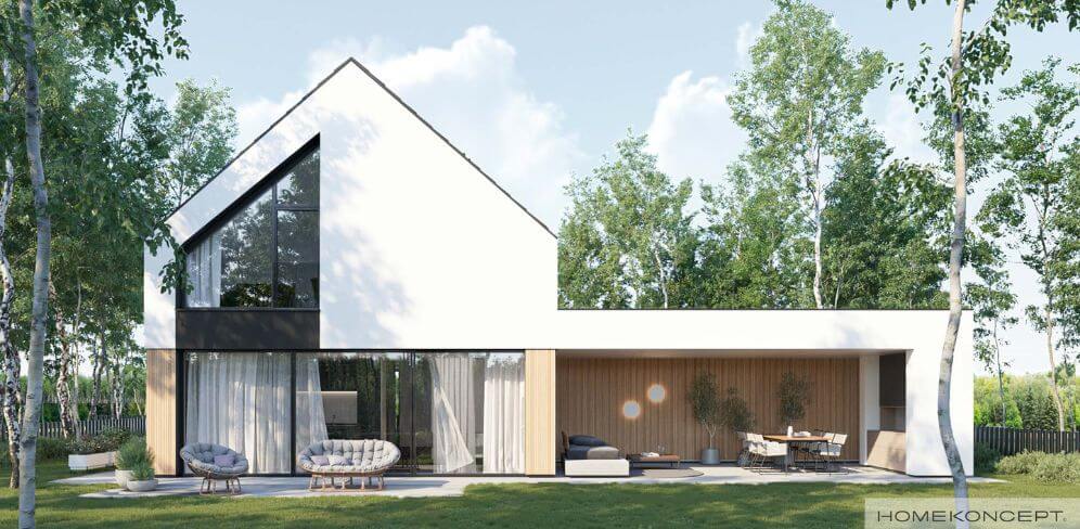 HOMEKONCEPT 101 - projekt tanich domów do 100m2 z dachem dwuspadowym