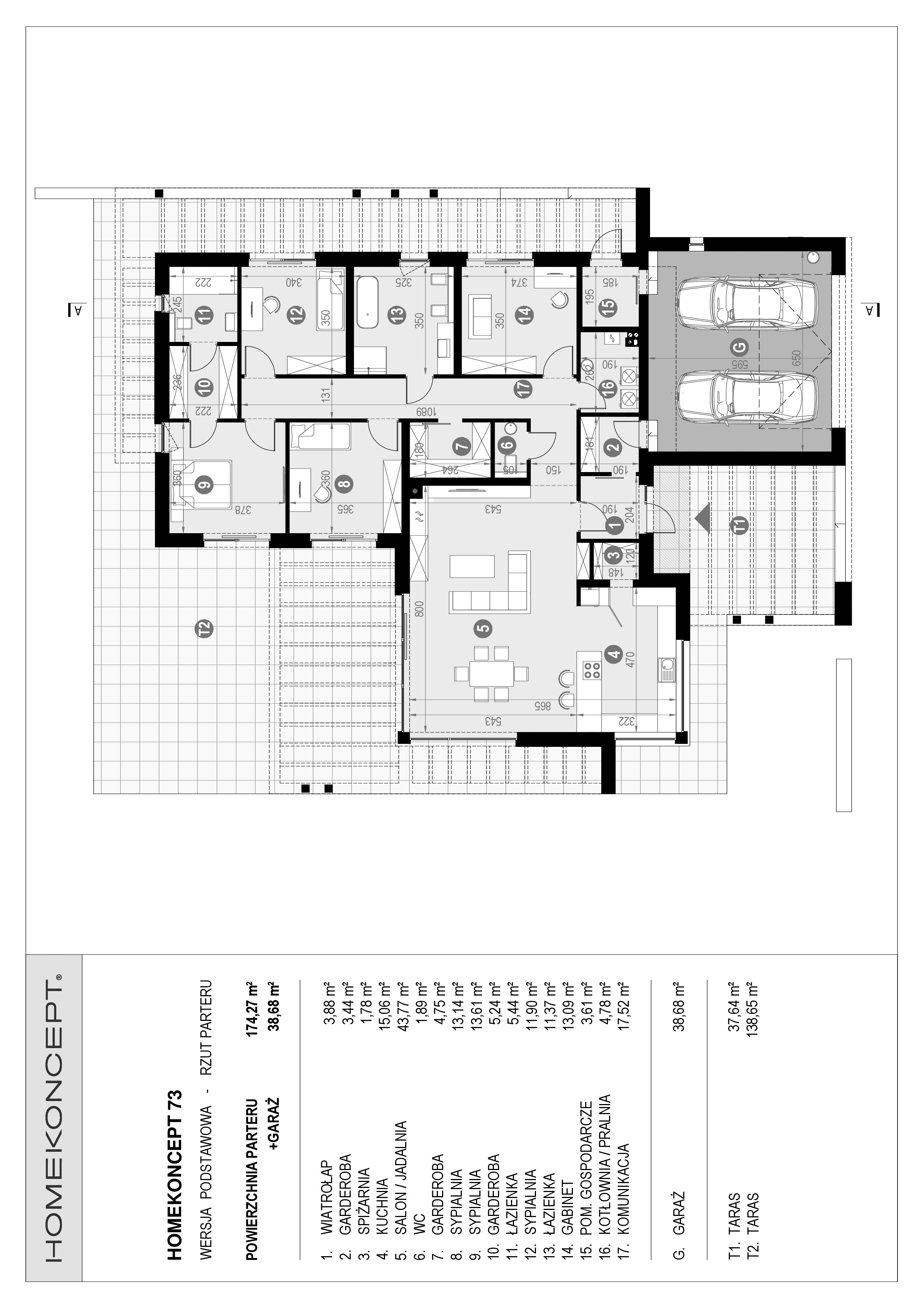 Gotowy projekt domu parterowego z funkcjonalnym wnętrze HOMEKONCEPT 73 – zasady rozmieszczenia pomieszczeń