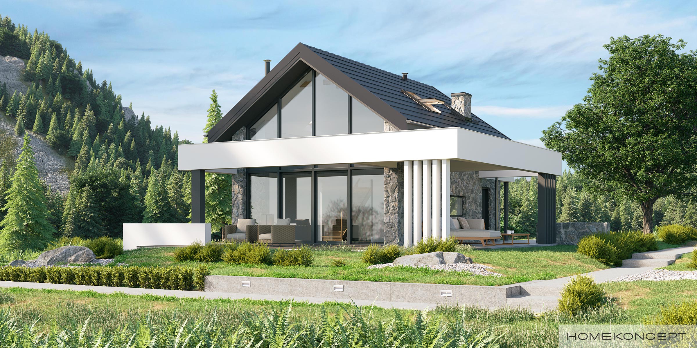 Projekt domu całorocznego w kamiennej elewacji – czy własny dom letniskowy to dobry pomysł