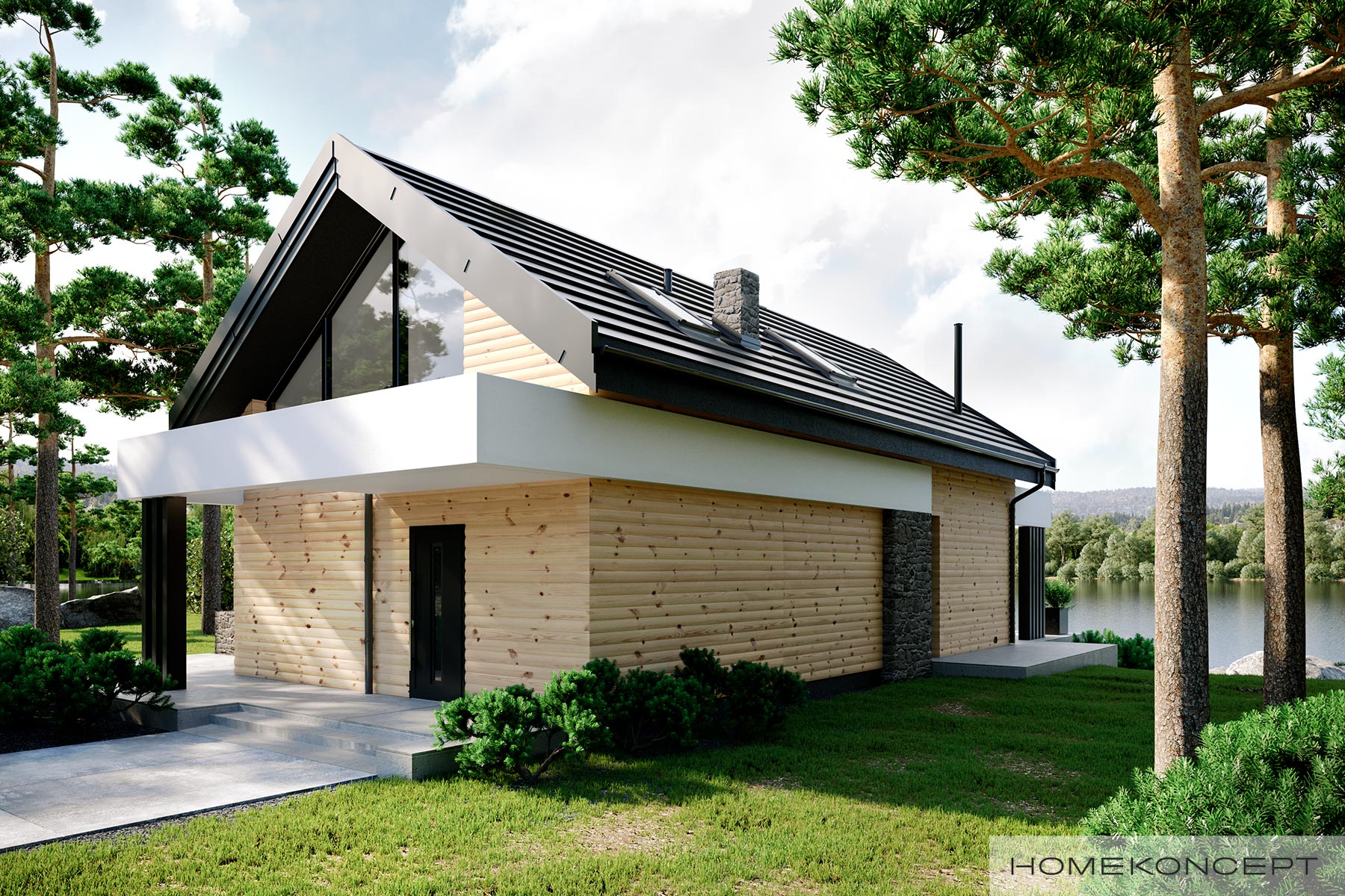 Zalety dachu dwuspadowego – gotowy projekt domu HOMEKONCEPT 66