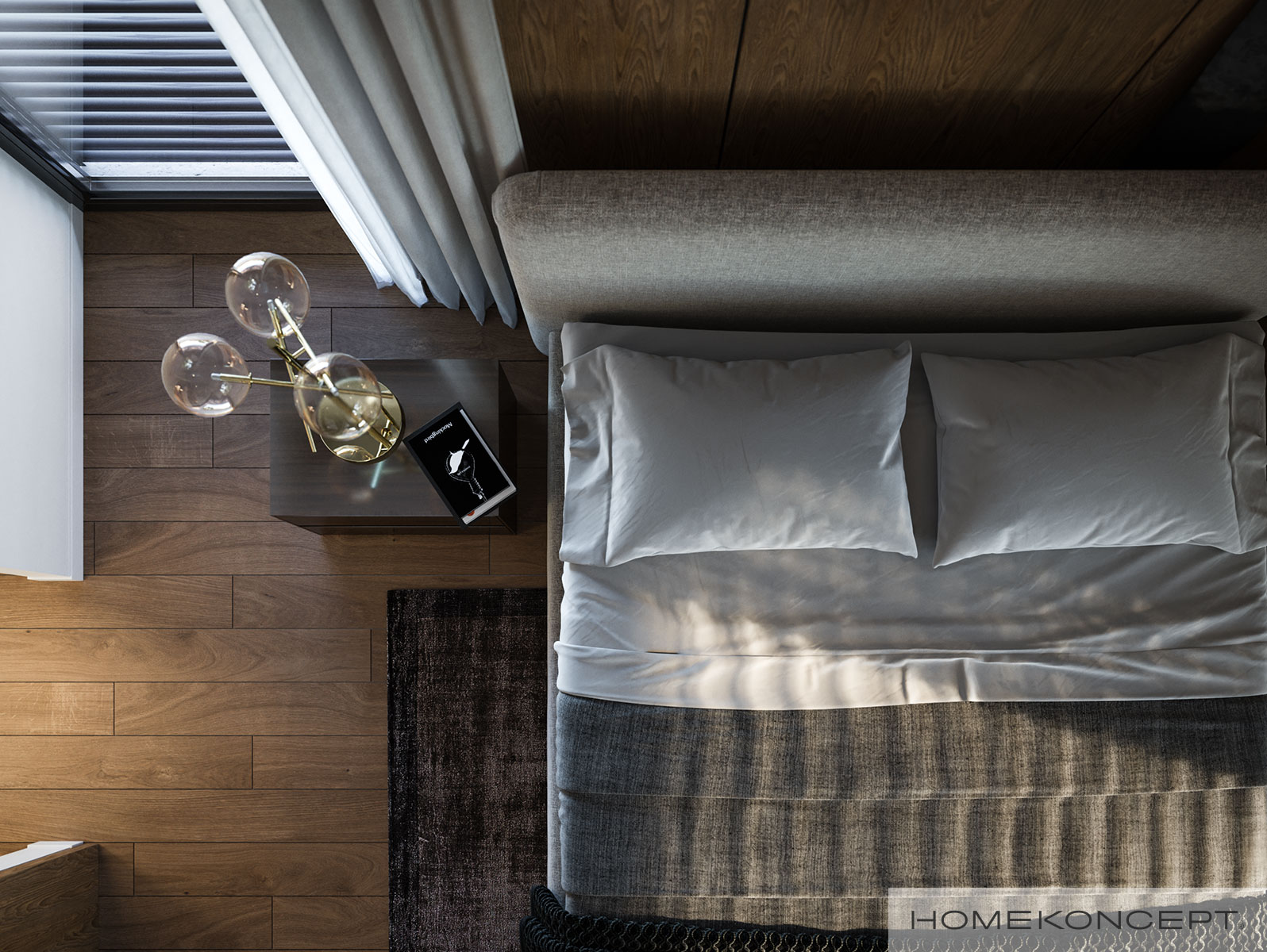 Sypialnia z nowoczesnym oświetleniem - jak urządzić piękną sypialnię - HOMEKONCEPT 74