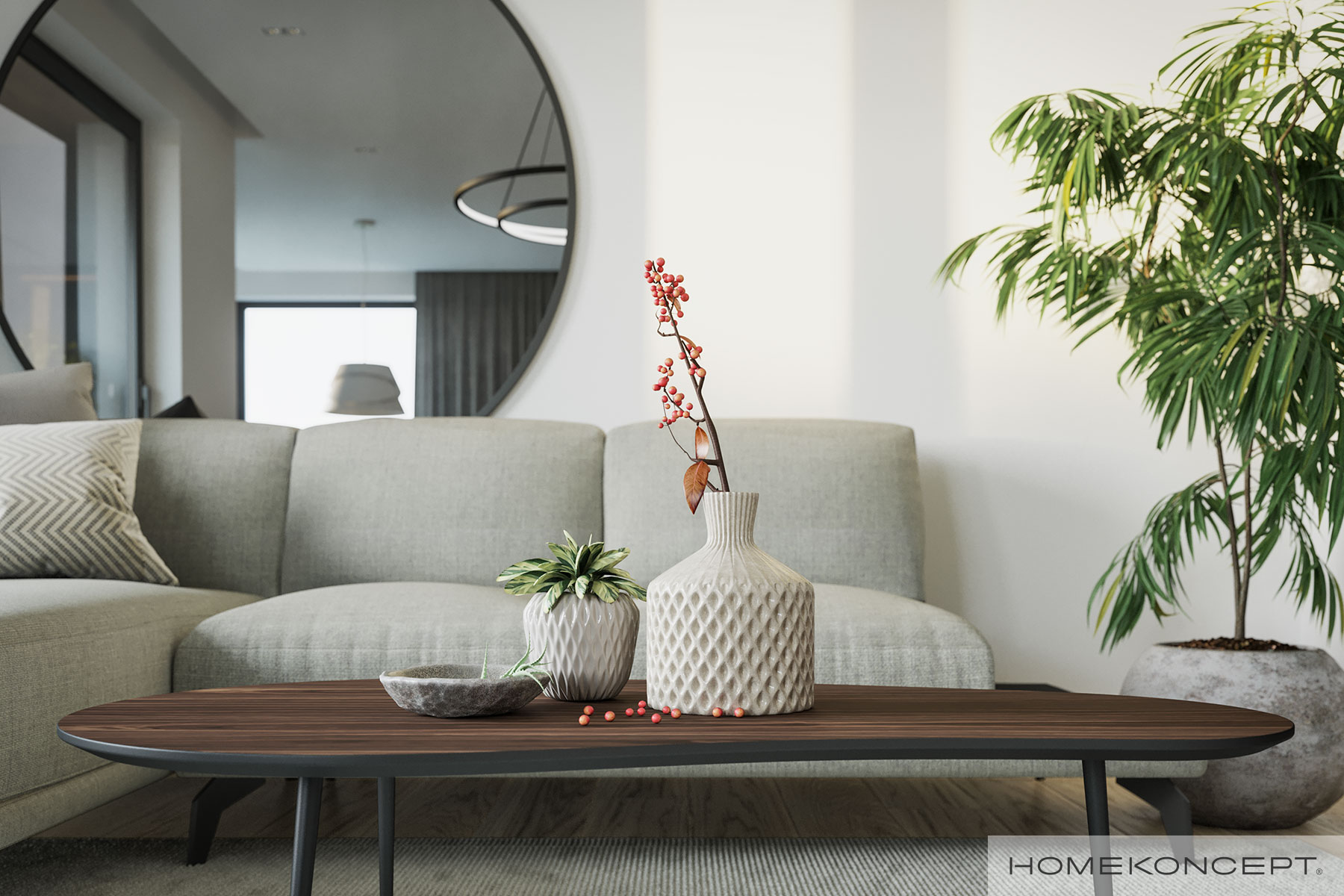 Trendy wnętrzarskie na 2020 rok – nowoczesny salon z gotowego projektu domu HomeKONCEPT 75 B