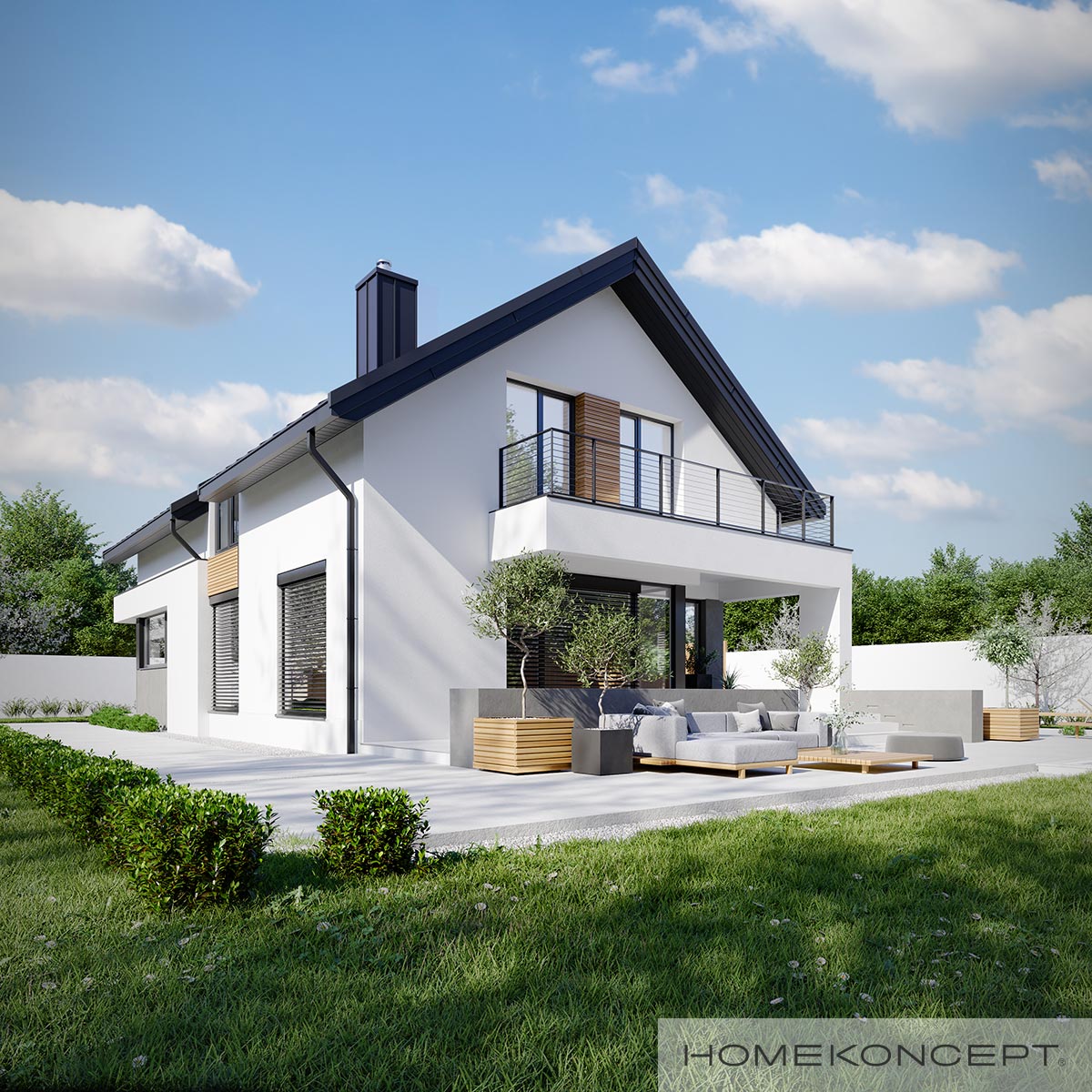 Atrakcyjny dom z poddaszem użytkowym - gotowy projekt HOMEKONCEPT 78