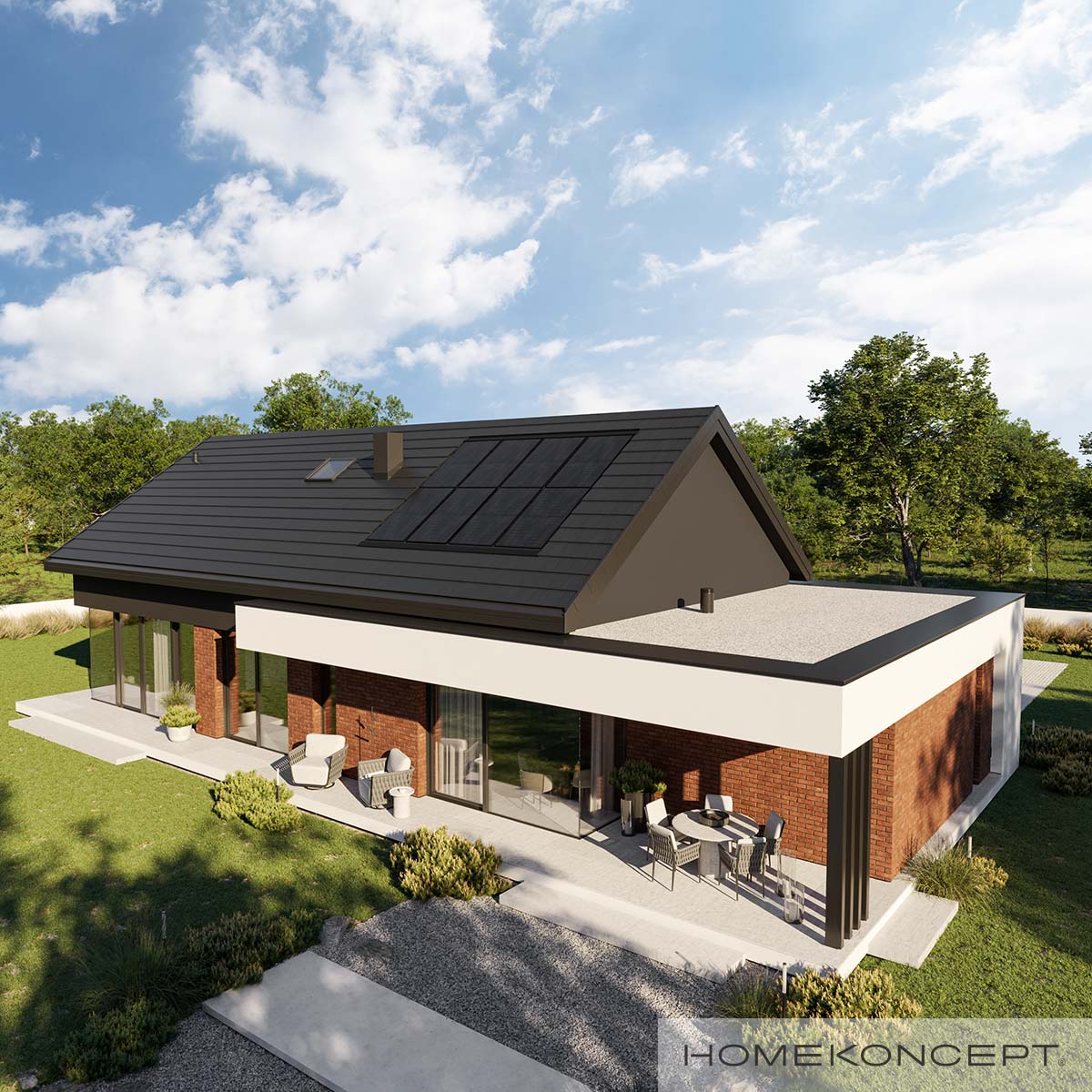 Projekt domu parterowego homekoncept 144 g1.