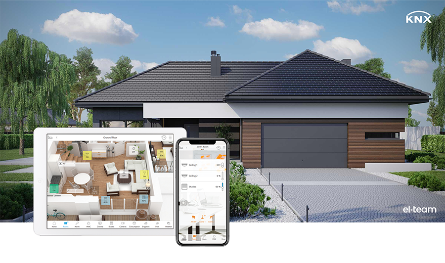 Wizualizacja systemu smart home w standardzie KNX