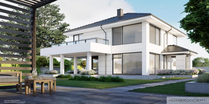 Projekt nowoczesnego domu piętrowego HOMEKONCEPT 64