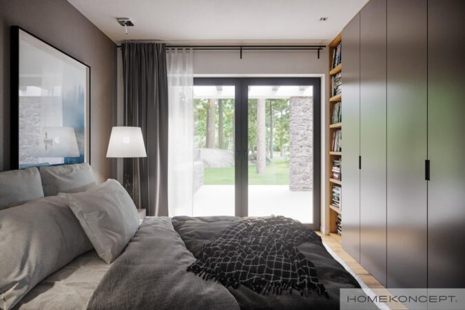 Projekt domu jednorodzinnego HOMEKONCEPT 66 A - sypialnia