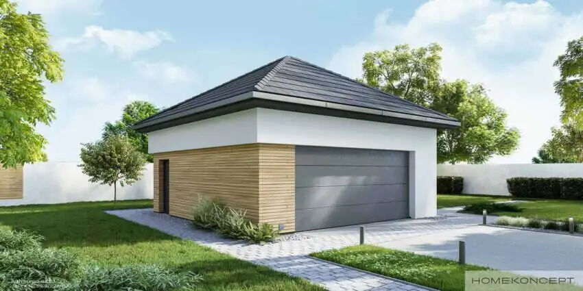 Projekt garażu<br>  HOMEKONCEPT G 03