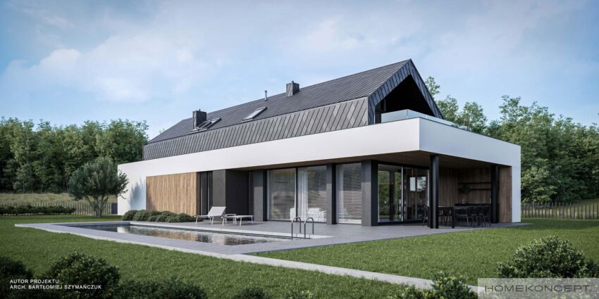Projekt domu<br> HOMEKONCEPT 91 <small>wariant 01</small>