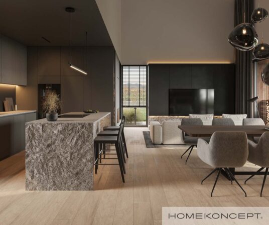 Projekt domu parterowego homekoncept 120 - gotowe wnętrze.